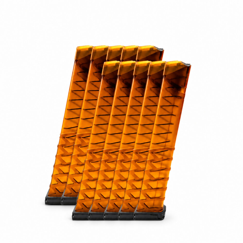 33 Round 9x19mm Glock Magazine Orange - 10 Pack 33 Round 9x19mm Glock Magazine Orange - 10 Pack