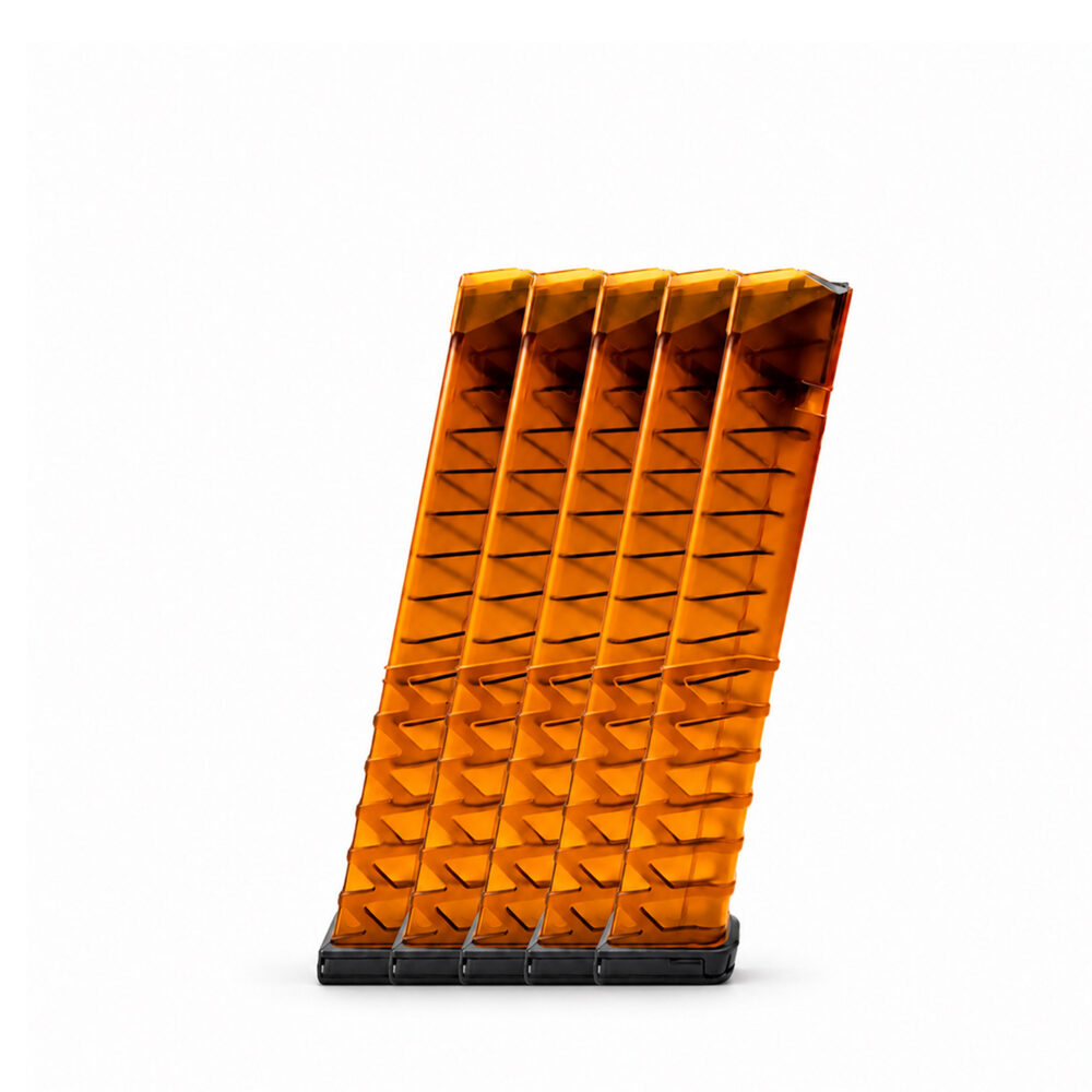 33 Round 9x19mm Glock Magazine Orange - 5 Pack 33 Round 9x19mm Glock Magazine Orange - 5 Pack