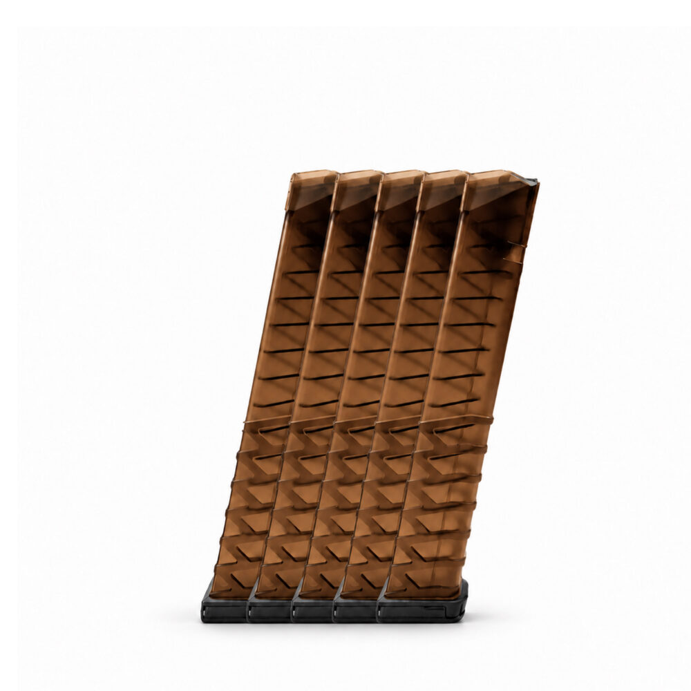 33 Round 9x19mm Glock Magazine Brown - 5 Pack 33 Round 9x19mm Glock Magazine Brown - 5 Pack