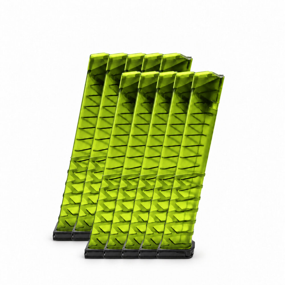 33 Round 9x19mm Glock Magazine Green - 10 Pack 33 Round 9x19mm Glock Magazine Green - 10 Pack