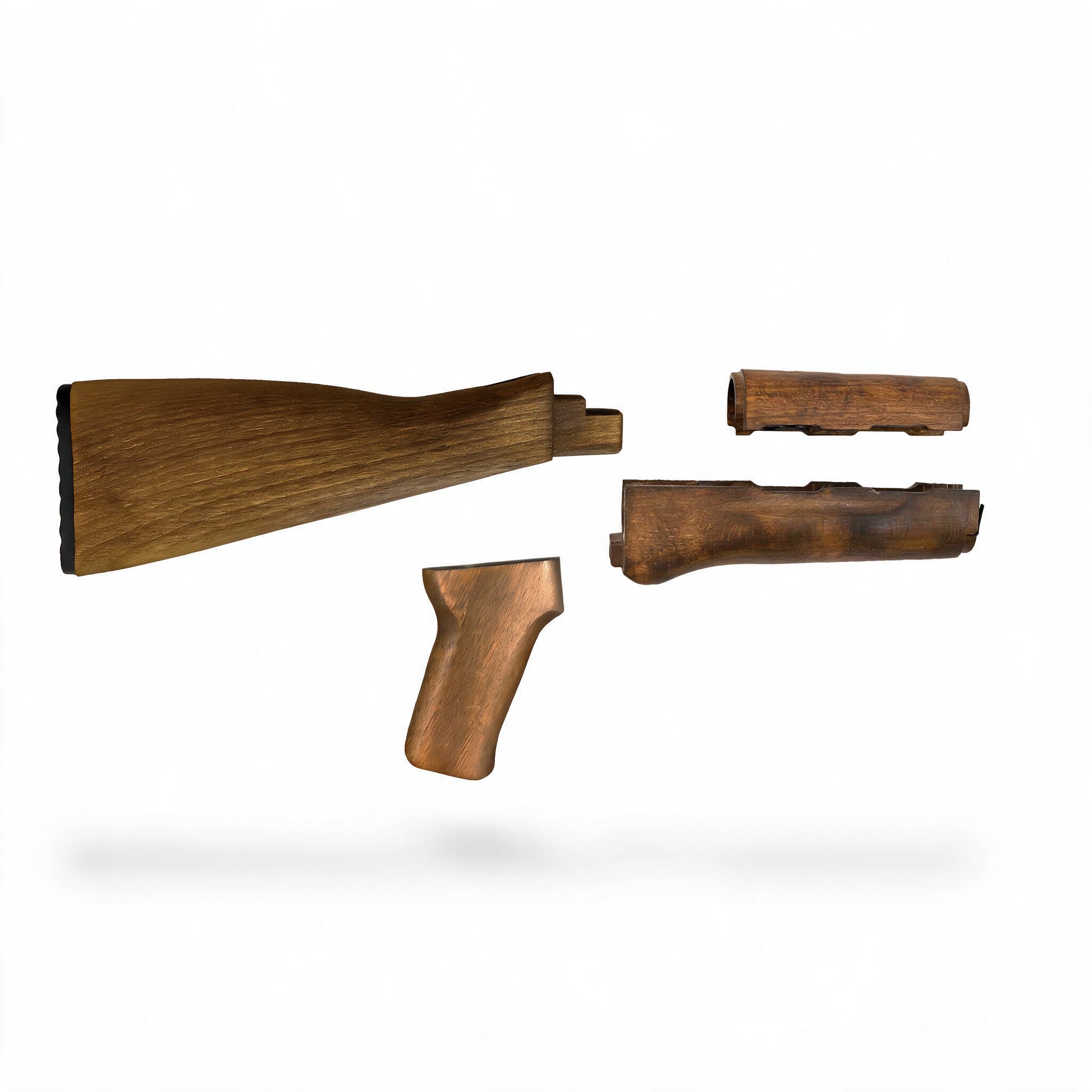 AKM Fixed Wood Stock Set - Rustic Brown AKM Fixed Wood Stock Set - Rustic Brown